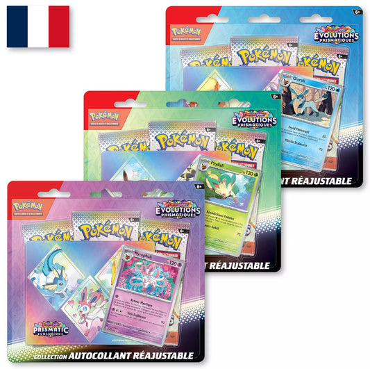 Pokémon - Écarlate et Violet - Tripack Évolutions Prismatiques EV8.5 - Aléatoire (3 Boosters)