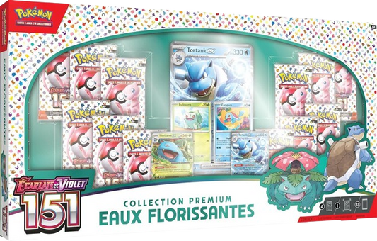 Pokémon - Écarlate et Violet – Coffret Premium Eaux Florissantes 151 EV3.5 (12 boosters)